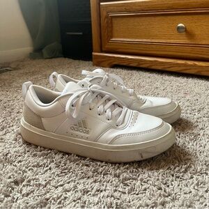 Adidas White Sneakers with Subtle Gray Details